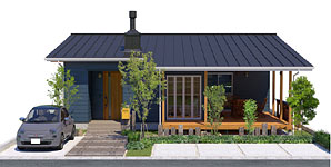 22.8坪 南玄関プラン 2LDK+開廊 外観