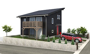 32坪 東玄関プラン 3LDK 外観