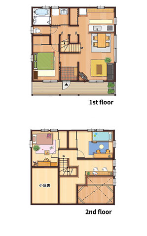 30.3坪 南玄関プラン 33坪 南玄関 間取り図