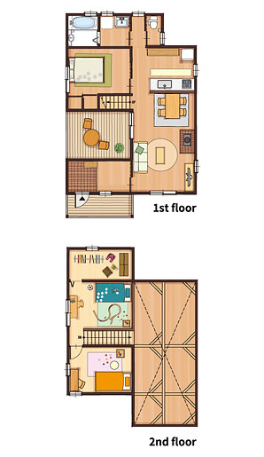 30.1坪 南玄関テラスプラン 3LDK 間取り図